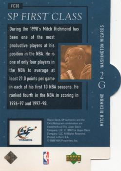 1998-99 SP Authentic - First Class #FC30 Mitch Richmond Back