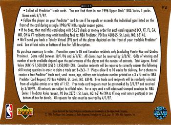 1996-97 Upper Deck - Predictors I #P2 Dino Radja Back