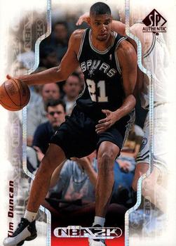 1998-99 SP Authentic - NBA 2K #2K17 Tim Duncan Front
