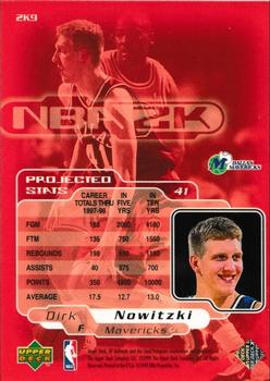 1998-99 SP Authentic - NBA 2K #2K9 Dirk Nowitzki Back