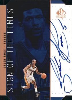 1998-99 SP Authentic - Sign of the Times Bronze #JR Jalen Rose Front