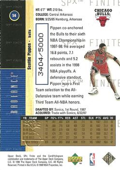 1998-99 SPx Finite - Radiance #56 Scottie Pippen Back