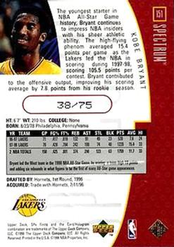 1998-99 SPx Finite - Spectrum #151 Kobe Bryant Back