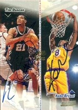 1998-99 Stadium Club - Co-Signers #CO1 Tim Duncan / Kobe Bryant Front