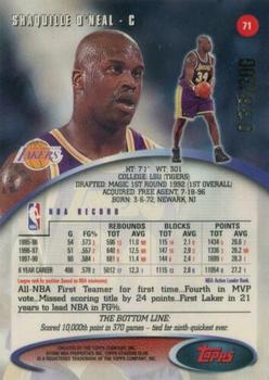 1998-99 Stadium Club - First Day Issue #71 Shaquille O'Neal Back