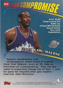 1998-99 Stadium Club - Never Compromise #NC9 Karl Malone Back
