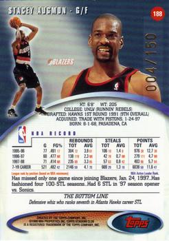 1998-99 Stadium Club - One of a Kind #188 Stacey Augmon Back