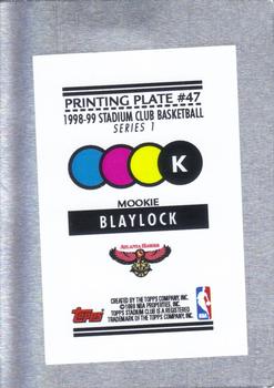 1998-99 Stadium Club - Printing Plates Black #47 Mookie Blaylock Back