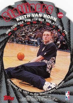 1998-99 Stadium Club - Statliners #S19 Keith Van Horn Back