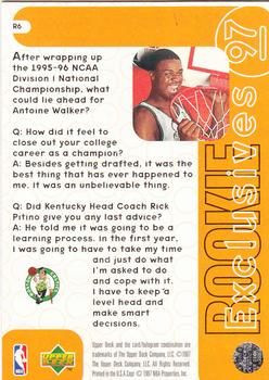 1996-97 Upper Deck - Rookie Exclusives #R6 Antoine Walker Back