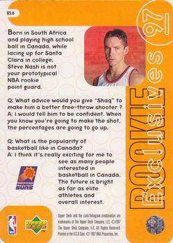1996-97 Upper Deck - Rookie Exclusives #R18 Steve Nash Back