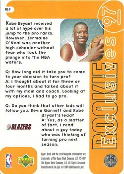 1996-97 Upper Deck - Rookie Exclusives #R19 Jermaine O'Neal Back
