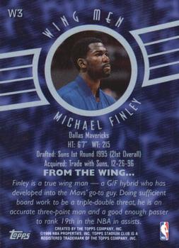 1998-99 Stadium Club - Wing Men #W3 Michael Finley Back