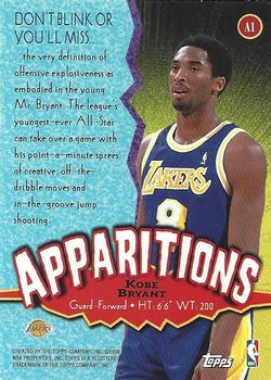 1998-99 Topps - Apparitions #A1 Kobe Bryant Back