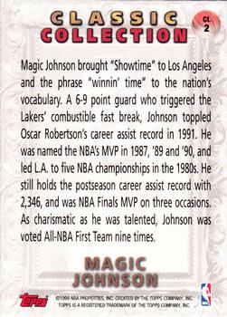 1998-99 Topps - Classic Collection #CL2 Magic Johnson Back