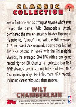 1998-99 Topps - Classic Collection #CL6 Wilt Chamberlain Back