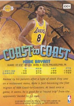 1998-99 Topps - Coast to Coast #CC1 Kobe Bryant Back