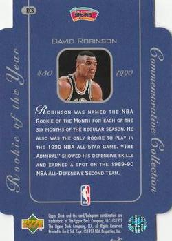 1996-97 Upper Deck - Rookie of the Year #RC8 David Robinson Back