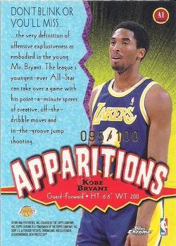 1998-99 Topps Chrome - Apparitions Refractors #A1 Kobe Bryant Back