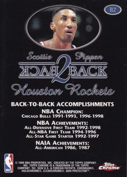 1998-99 Topps Chrome - Back 2 Back #B2 Scottie Pippen Back
