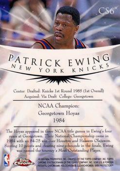 1998-99 Topps Chrome - Champion Spirit #CS6 Patrick Ewing Back