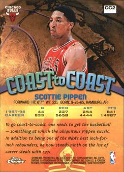 1998-99 Topps Chrome - Coast to Coast #CC2 Scottie Pippen Back