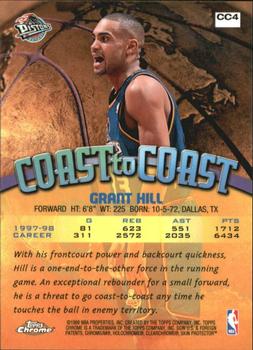 1998-99 Topps Chrome - Coast to Coast #CC4 Grant Hill Back