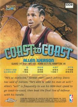 1998-99 Topps Chrome - Coast to Coast #CC9 Allen Iverson Back