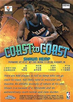 1998-99 Topps Chrome - Coast to Coast #CC10 Shawn Kemp Back