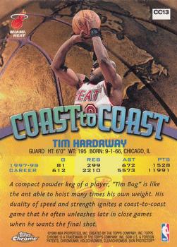 1998-99 Topps Chrome - Coast to Coast #CC13 Tim Hardaway Back