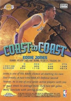 1998-99 Topps Chrome - Coast to Coast Refractors #CC3 Eddie Jones Back