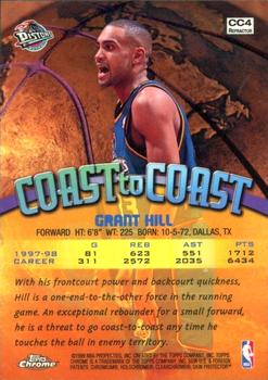 1998-99 Topps Chrome - Coast to Coast Refractors #CC4 Grant Hill Back