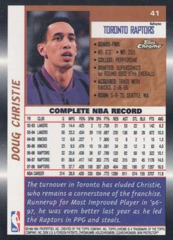 1998-99 Topps Chrome - Refractors #41 Doug Christie Back