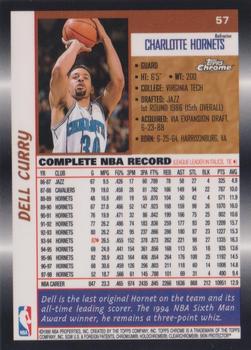 1998-99 Topps Chrome - Refractors #57 Dell Curry Back
