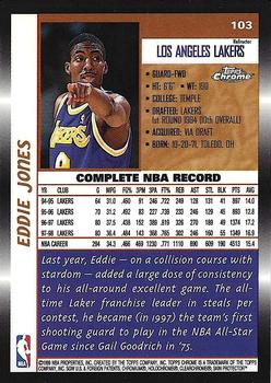1998-99 Topps Chrome - Refractors #103 Eddie Jones Back