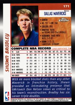 1998-99 Topps Chrome - Refractors #171 Shawn Bradley Back