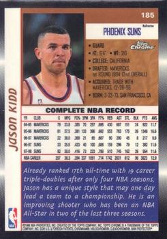 1998-99 Topps Chrome - Refractors #185 Jason Kidd Back