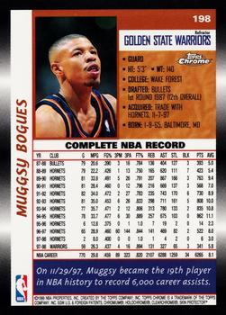 1998-99 Topps Chrome - Refractors #198 Muggsy Bogues Back