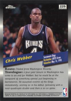 1998-99 Topps Chrome - Refractors #225 Chris Webber Back