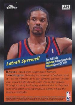 1998-99 Topps Chrome - Refractors #226 Latrell Sprewell Back
