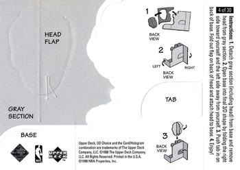 1998-99 UD Choice - Mini Bobbing Heads #4 Toni Kukoc Back