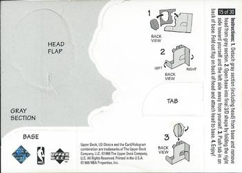 1998-99 UD Choice - Mini Bobbing Heads #15 Ray Allen Back