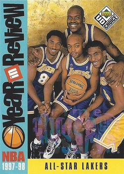 1998-99 UD Choice - Prime Choice Reserve #197 Kobe Bryant, Shaquille O'Neal, Nick Van Exel, Eddie Jones Front