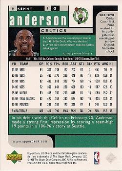 1998-99 UD Choice - Choice Reserve #6 Kenny Anderson Back