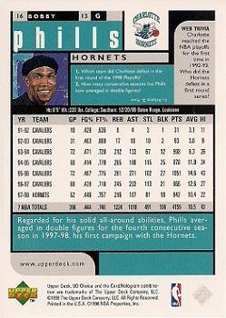 1998-99 UD Choice - Choice Reserve #16 Bobby Phills Back