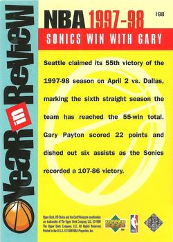 1998-99 UD Choice - Choice Reserve #188 Gary Payton Back