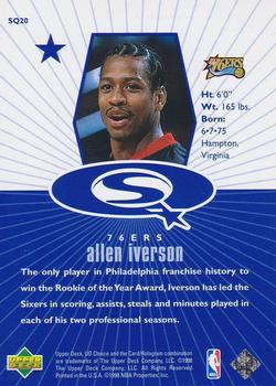 1998-99 UD Choice - StarQuest Blue #SQ20 Allen Iverson Back