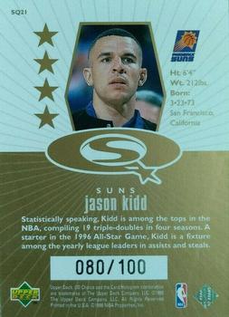 1998-99 UD Choice - StarQuest Gold #SQ21 Jason Kidd Back