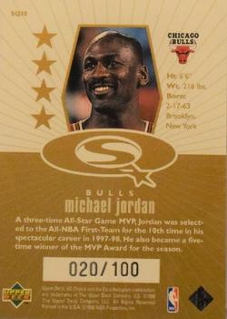 1998-99 UD Choice - StarQuest Gold #SQ30 Michael Jordan Back