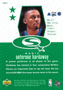 1998-99 UD Choice - StarQuest Green #SQ19 Anfernee Hardaway Back